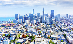 Vista panorámica del área financiera de San Francisco