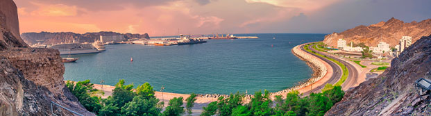 Puerto Mutrah Corniche en Muscat, Oman